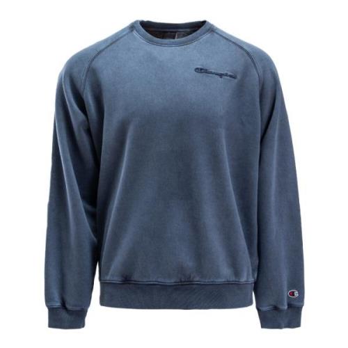 Heren Sweatshirt Blauw 67% Katoen Champion , Blue , Heren