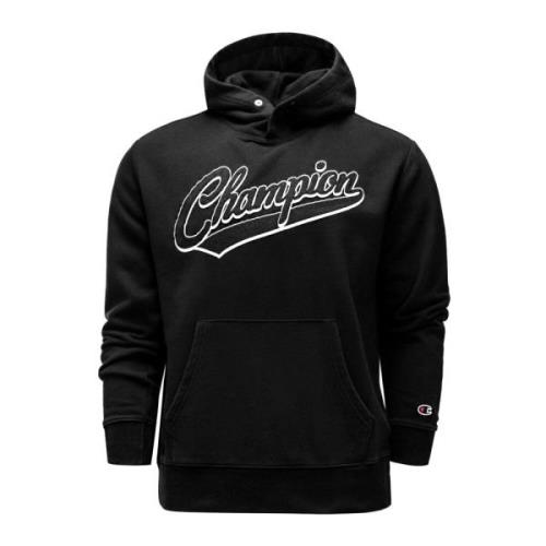 Heren hoodie met geborduurd logo Champion , Black , Heren