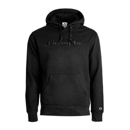 Heren hoodie met geborduurd logo Champion , Black , Heren