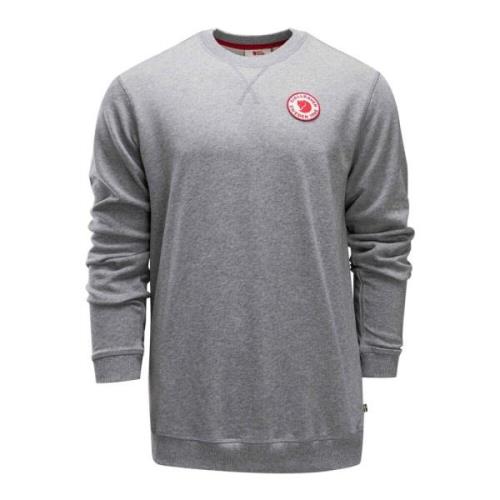 1960 Logo Heren Sweatshirt Grijs Melange Fjällräven , Gray , Heren