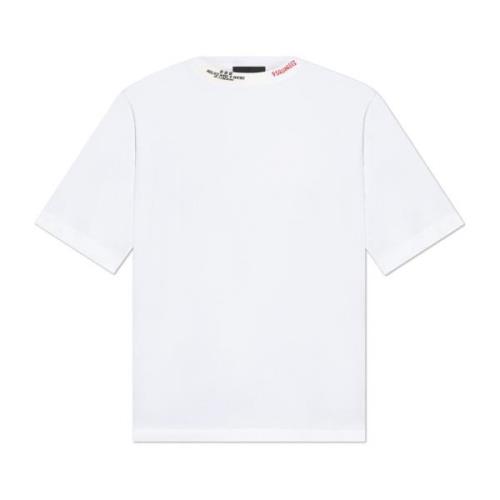 T-shirt met logo Dsquared2 , White , Dames