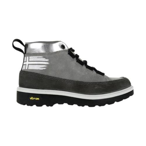 Grijze Suède Winter Veterschoenen Napapijri , Gray , Dames