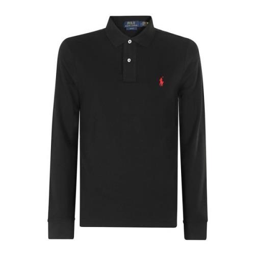 Klassieke Polo Shirt voor Mannen Ralph Lauren , Black , Heren