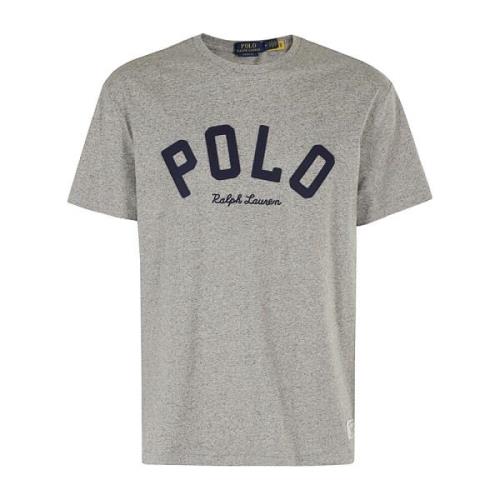 Logo T-shirt Casual Mode Ralph Lauren , Gray , Heren