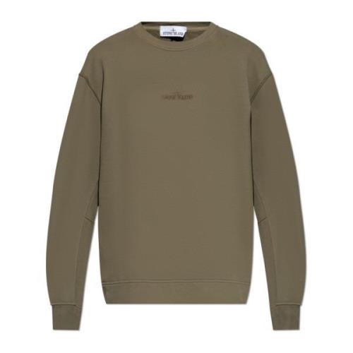 Sweatshirt met Logo Stone Island , Green , Heren