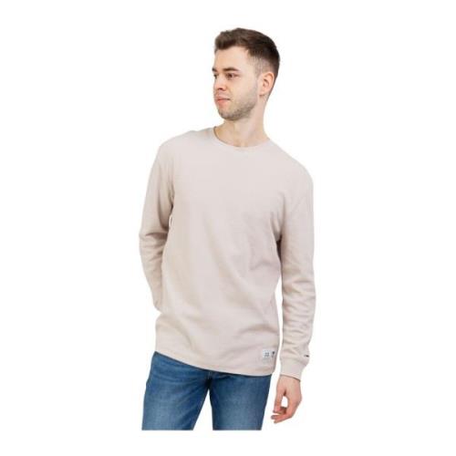 Beige Longsleeve Regular Fit Round Neck Tommy Hilfiger , Beige , Heren