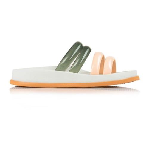 Soft Wave Sandalen Groen/Beige Melissa , Multicolor , Dames