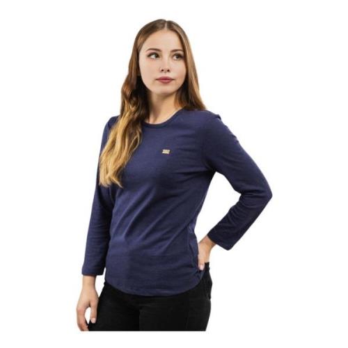 Navy Longsleeve Shirt Emporio Armani EA7 , Blue , Dames