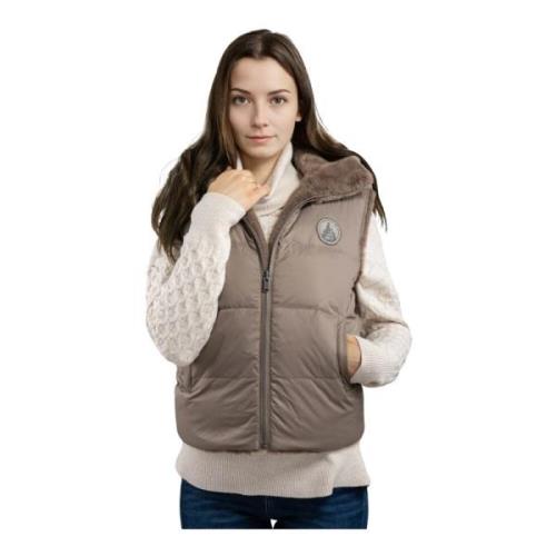 Reversible Daria 2.1 Ffur Vest Jott , Gray , Dames