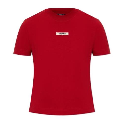 Katoenen T-shirt Jacquemus , Red , Dames