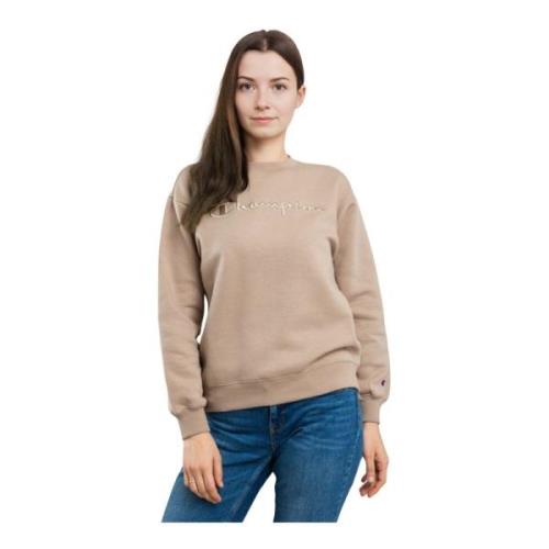 Dames Sweatshirt, Relaxte Pasvorm Champion , Beige , Dames