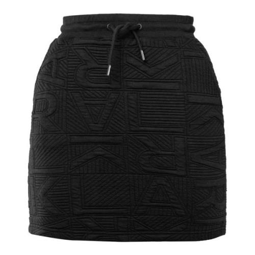 Chique Lyocell Polyester Katoenen Rok Karl Lagerfeld , Black , Dames