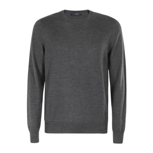 Stijlvolle G Hals Pullover Fay , Gray , Heren