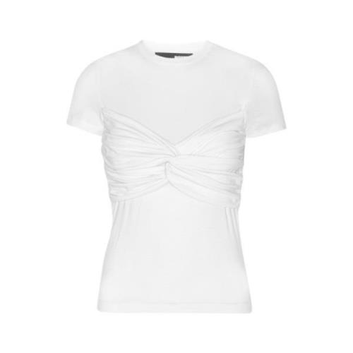 Witte Twisted T-Shirt Rotate Birger Christensen , White , Dames