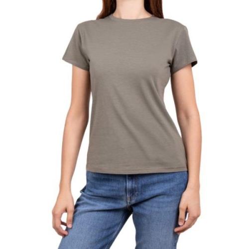 Dames T-shirt Groen Ronde Hals Regular Fit Columbia , Green , Dames