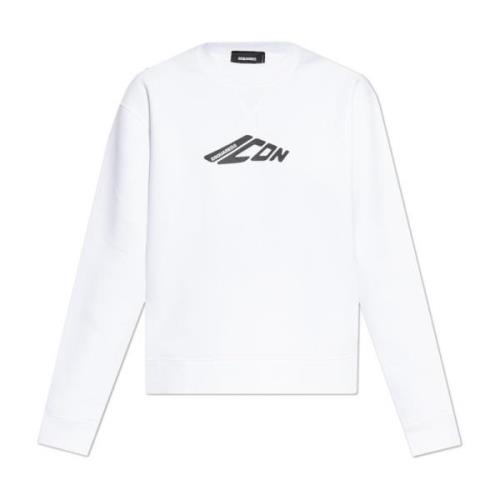 Sweatshirt met logo Dsquared2 , White , Dames