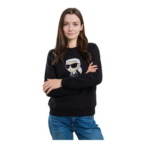 Dames Sweatshirt Zwart Biologisch Katoen Karl Lagerfeld , Black , Dame...