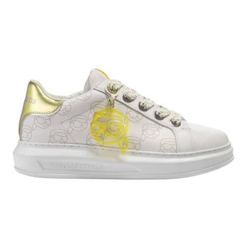 Kapri Dames Sneakers Leer Karl Lagerfeld , White , Dames