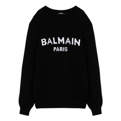 Ronde hals T-shirt Balmain , Black , Heren