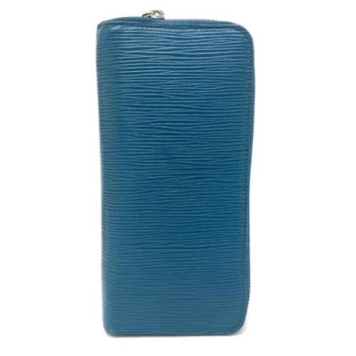 Pre-owned Leather wallets Louis Vuitton Vintage , Blue , Dames