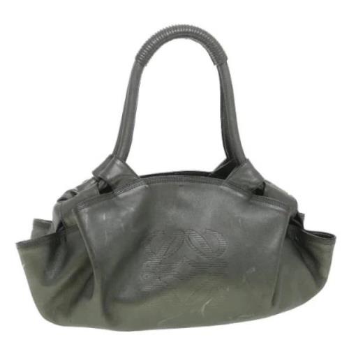 Pre-owned Leather handbags Loewe Pre-owned , Gray , Dames