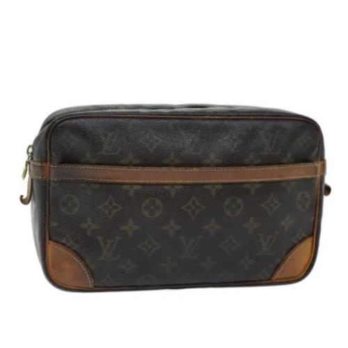 Pre-owned Canvas clutches Louis Vuitton Vintage , Brown , Dames