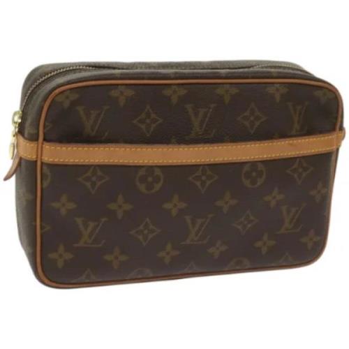 Pre-owned Canvas clutches Louis Vuitton Vintage , Brown , Dames