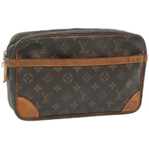 Pre-owned Canvas clutches Louis Vuitton Vintage , Brown , Dames