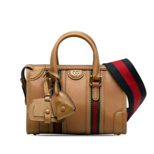 Pre-owned Leather gucci-bags Gucci Vintage , Brown , Dames