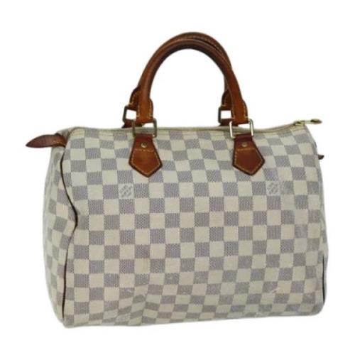 Pre-owned Canvas handbags Louis Vuitton Vintage , White , Dames