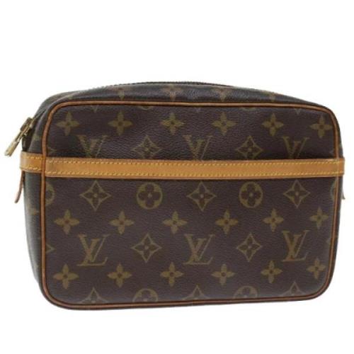 Pre-owned Canvas clutches Louis Vuitton Vintage , Brown , Dames