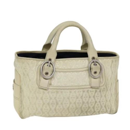 Pre-owned Leather totes Celine Vintage , White , Dames