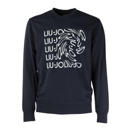 Heren Navy Blue Sweatshirt Vortexsweat Liu Jo , Blue , Heren