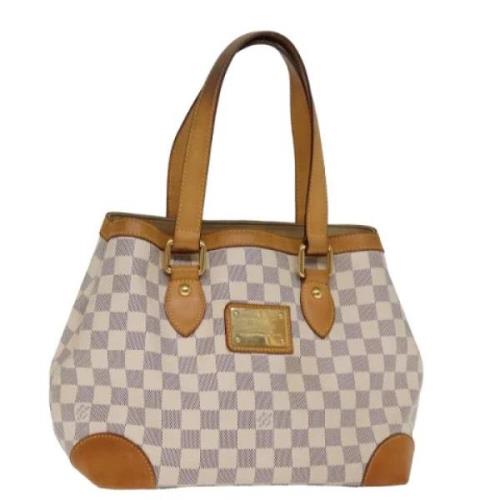 Pre-owned Canvas totes Louis Vuitton Vintage , White , Dames