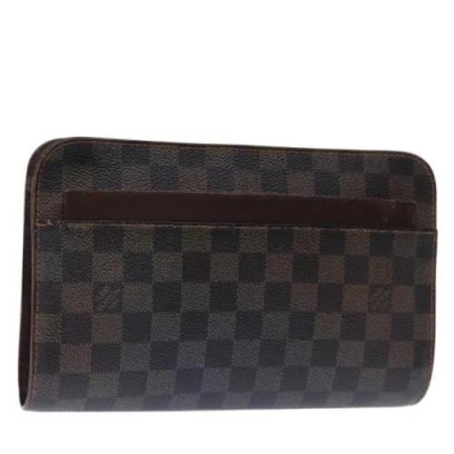 Pre-owned Canvas clutches Louis Vuitton Vintage , Brown , Dames