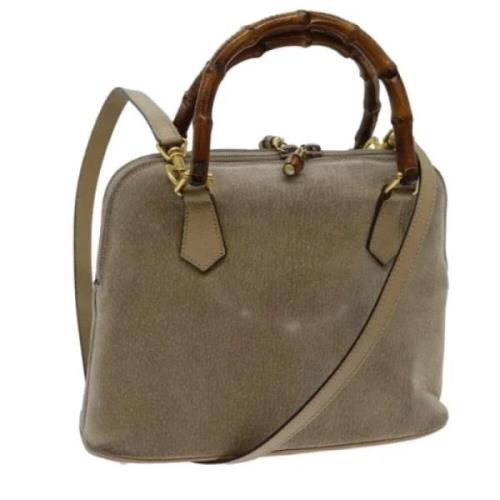 Pre-owned Suede handbags Gucci Vintage , Beige , Dames