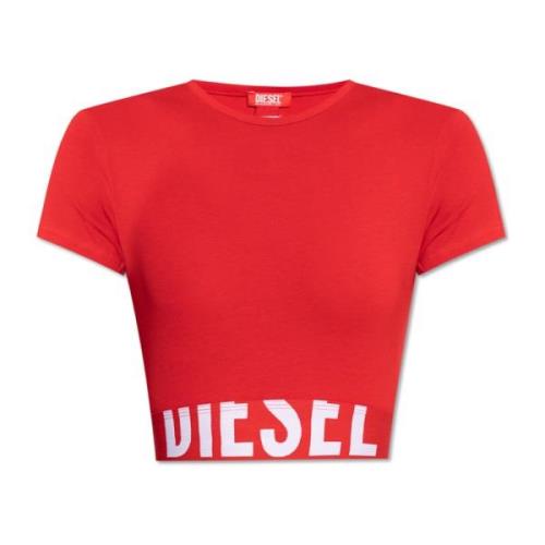 Top Uftee-Sport-Cropped Diesel , Red , Dames