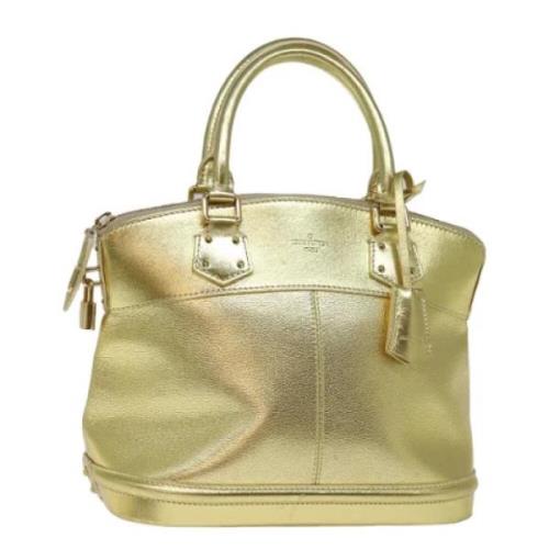 Pre-owned Leather handbags Louis Vuitton Vintage , Yellow , Dames