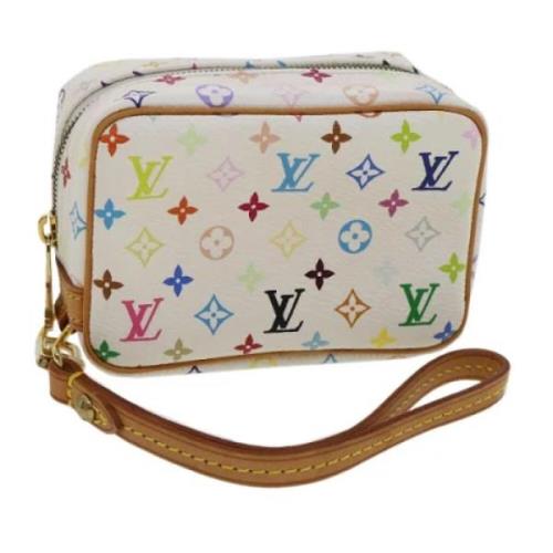 Pre-owned Canvas pouches Louis Vuitton Vintage , White , Dames