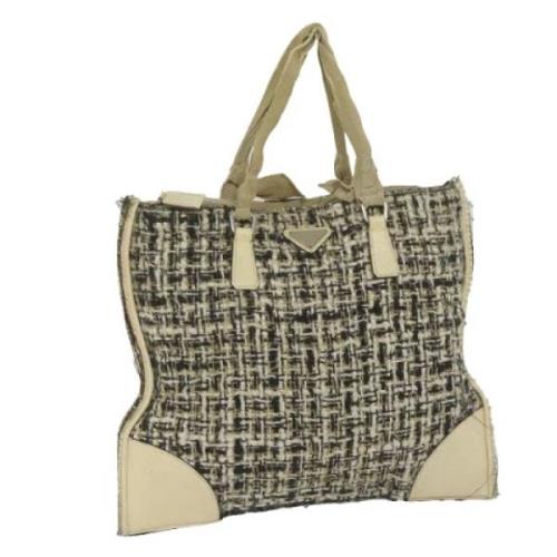 Pre-owned Wool handbags Prada Vintage , Beige , Dames