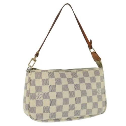 Pre-owned Canvas pouches Louis Vuitton Vintage , White , Dames