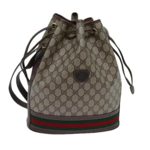 Pre-owned Leather gucci-bags Gucci Vintage , Beige , Dames