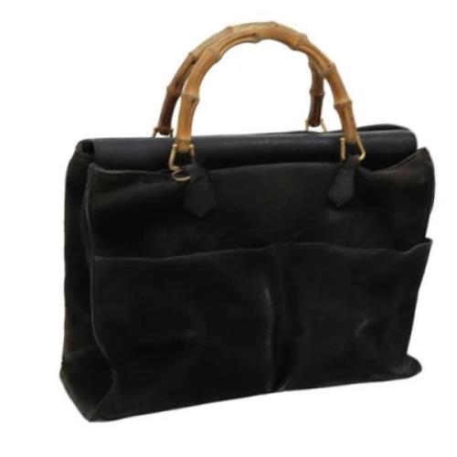 Pre-owned Suede handbags Gucci Vintage , Black , Dames