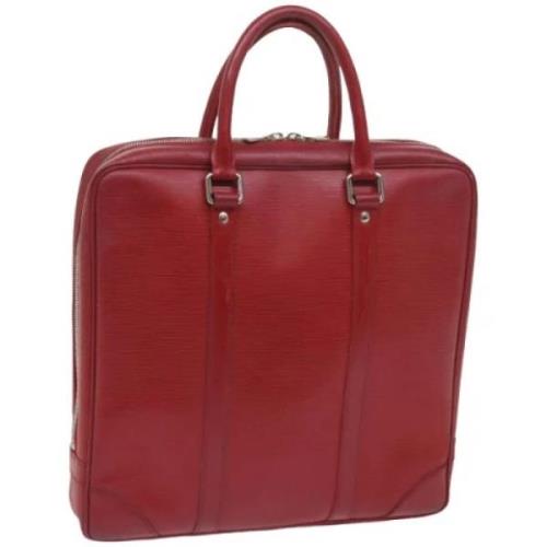 Pre-owned Leather briefcases Louis Vuitton Vintage , Red , Dames