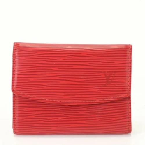 Pre-owned Leather wallets Louis Vuitton Vintage , Red , Dames