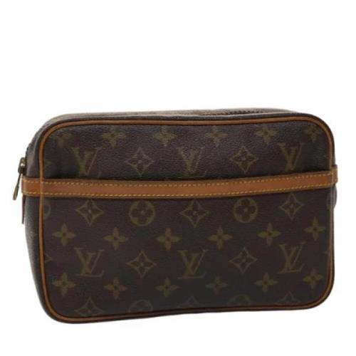 Pre-owned Canvas clutches Louis Vuitton Vintage , Brown , Dames