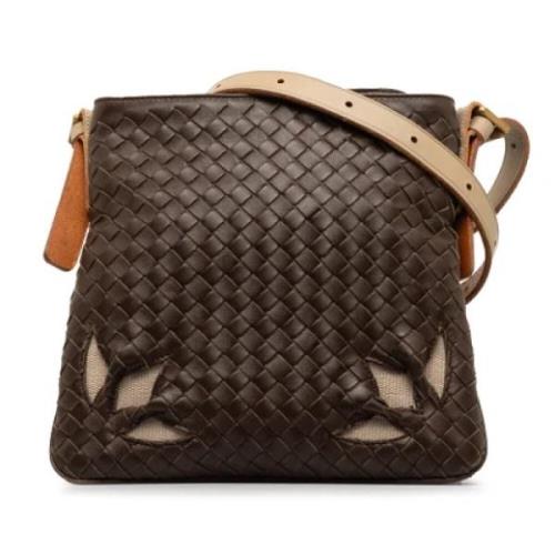 Pre-owned Leather crossbody-bags Bottega Veneta Vintage , Brown , Dame...