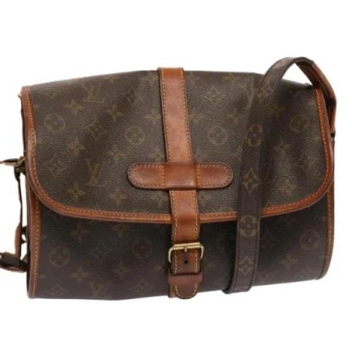 Pre-owned Canvas shoulder-bags Louis Vuitton Vintage , Brown , Dames