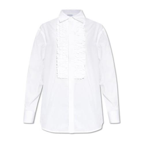 Gerimpeld Shirt Bottega Veneta , White , Dames