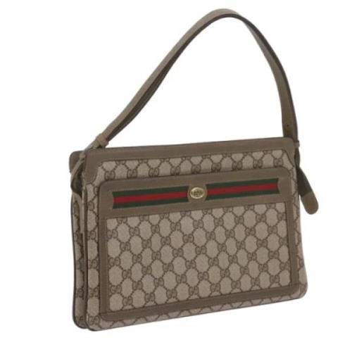 Pre-owned Canvas gucci-bags Gucci Vintage , Beige , Dames